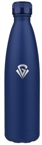 Trinkflasche Edelstahl 750ml, Doppelwandige Thermosflasche BPA-frei Auslaufsicher, Thermo Wasserflasche, Isolierflasche für Schule, Büro, Fitness, Sport, Fahrrad, Reisen, Laufen, Sprudel geeignet