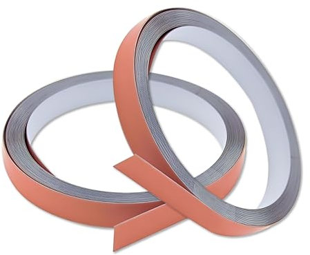 PREVIS Cinta Metálica Adhesiva - Tiras Metálicas para Imanes - Cinta Magnetica Adhesiva Imantada para Manualidades, Organización, Mosquiteras - (1m)