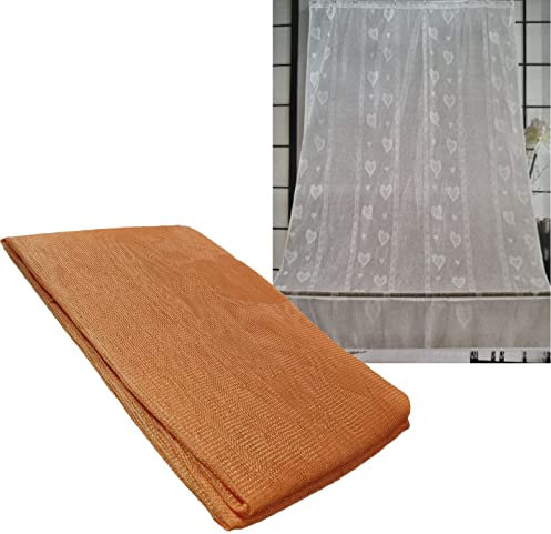 GX GARGIX Tenda Zanzariera telo mosche porta balcone finestre moschiera (Hearth/Arancione)