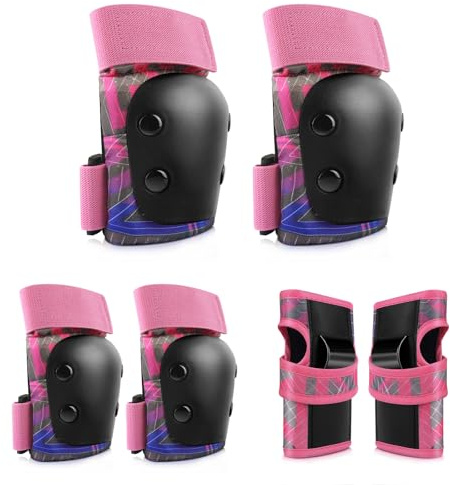 YooxArmor Knieschoner Kinder Schoner Inliner Kinder 6er Set für 3-8 Jahre | mit Ellenbogenschützer Handgelenkschoner,Schutzausrüstung Protektoren für Fahrrad Skateboard Rollschuhe