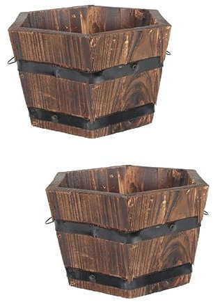 Toyvian 2 Stück Dekorativer Pflanzer Retro Pflanzgefäß für Sukkulenten und Kleine Pflanzen Massivem und Langlebig für Wohnräume Hexagon Mittlere