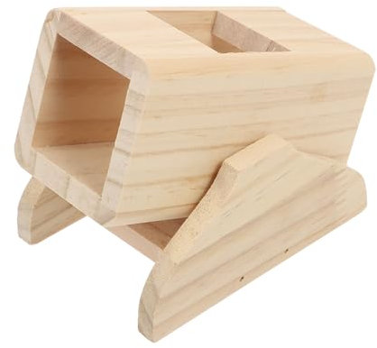 Garneck Pet Tunnel Seesaw Toy Wooden Hamster Seesaw Tunnel for Small Animals Hamster Playing Toy