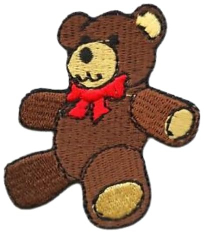 Bebuz Rosa Teddybär Stickerei Bügelbilder für Kleidung Aufnäher Applikation für DIY Handwerk Denim Jacken Jeans Rucksäcke