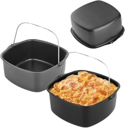 Air Fryer Antihaft-Kuchenbackblechkorb for Philips Backformpfanne Air Fryer Küche Airfryer Zubehör Backkorb(8inch)