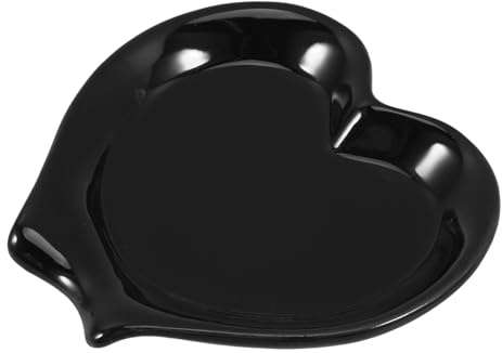 SMASOLO Ceramic Kitchen Spoon Rest Holder for Countertop Versatile Utensil Stand for Soup and Coffee Spoons Stylish Black Design