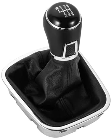 Universal Schaltknäufe Für VW Für Polo 6C 2015-2018 5-6-Gang Schaltknauf-Hebel-Staubschutzmanschette Leder-Set(6 Speed leather)