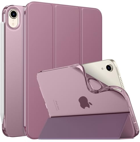 MoKo Cover per iPad mini 7a(A17 Pro)/6a 8,3 pollici 2024/2021, Viola Fumé