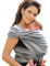 Didymos 446003 Babytragetuch, Modell Wellen silber, Größe 3
