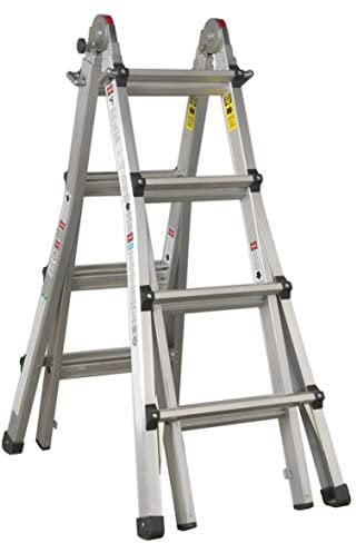 Sealey AFPL3 Aluminium Telescopic Ladder 4-Way EN 131 Adjustable Height