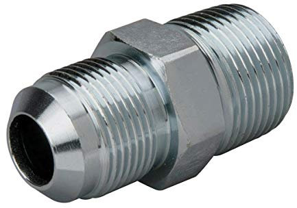 Flextron FTGF-58M34 Gasanschluss-Adapter mit 5/8 Zoll Außendurchmesser Flare Gewinde x 3/4 MIP (gekapselt 1/2 Zoll), unbeschichteter Edelstahl, für Range & Ofen Gasverbinder