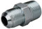 Flextron FTGF-58M34 Gasanschluss-Adapter mit 5/8 Zoll Außendurchmesser Flare Gewinde x 3/4 MIP (gekapselt 1/2 Zoll), unbeschichteter Edelstahl, für Range & Ofen Gasverbinder
