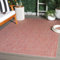 SAFAVIEH Zeitgenössische Teppich für Wohnzimmer, Esszimmer, Schlafzimmer - Courtyard Collection, Kurzer Flor, Rot und Beige, 160 X 231 cm