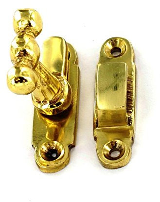 Pair of Brass Cabinet Thumb Turn Lock Latch – 2 x 40mm