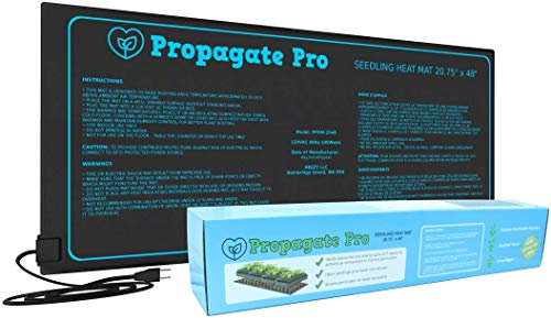 Propagate Pro 4' Foot Seedling Heating Mat | Fits (4) Standard 1020 Tray | 48 inch Germination Grow Heat Pad for Seed & Starter Plants Soil Warmer for Indoor Home Gardening (20x48 Single)