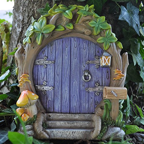 Prezents.com Large Purple Forest Fairy Door for Fairy Garden 17cm