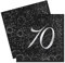 Unique Party 57484 - Glitz Silver Foil 70th Birthday Paper Napkins, Pack of 16