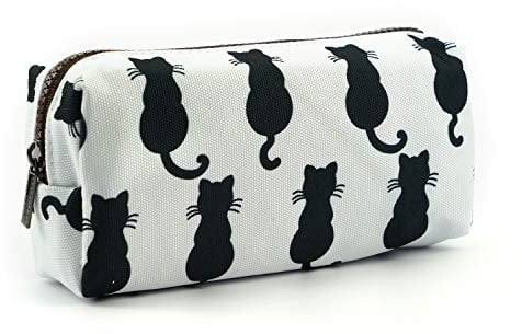 Trousse à motif chat noir, pour crayons ou maquillage, idéale pour les enfants, les enseignants ou pour la rentrée