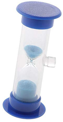Inzopo Sablier 3 Minutes à Ventouse Hourglass Meunier en Acrylique Minuterie de Cuisinier - Bleu Bleu
