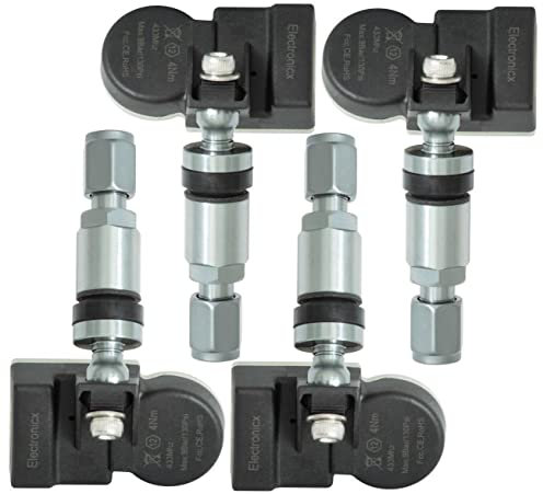 4 Radsensoren Sensor Reifendrucksensoren RDKS Sensoren Metallventil Gunmetal kompatibel mit Ceed JD, Proceed, Optima, Picanto, Santa Fe, i20 PB