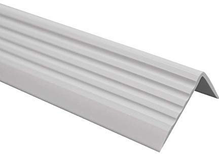 TMW Profiles PVC Bullnose Stair Nosing 40mm × 25mm – Self-Adhesive – Anti-Slip, 1.18m (Gray)