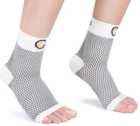 CAMBIVO Tobillera para Esguince 2 Pares, Tobillera para Fascitis Plantar Mujer y Hombre, Tobillera de Compresión para Torceduras, Tobillos Débiles, Tendinitis de Aquiles y Artritis, Deporte