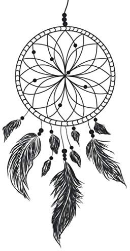 Traumfänger Notizbuch: Seiten kariert, Seitenzahl 120, Größe A5 (6x9 inches), mysteriöses Traumfänger mit Federn Notizheft