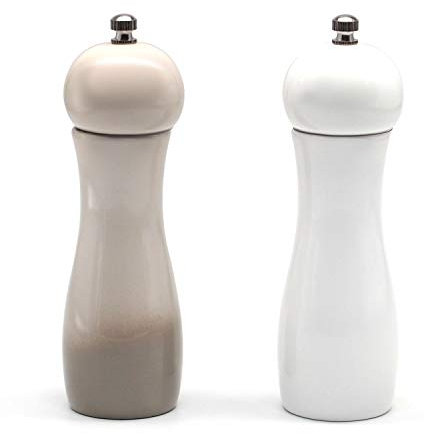 Manuelle Mühlen für Pfeffer & Schwarzer Pfeffer & Meersalz & Kreuzkümmel, Manuelle Küchenmühle für Kleines Trockengranulat, 2er Pack