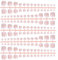140pcs Faux Ongles d'orteil, Faux Ongles Pieds Court, French Pieds Ongles Couverture Complète Nail Art Tip pour Femme Fille DIY Manucure, 14 Tailles (C)
