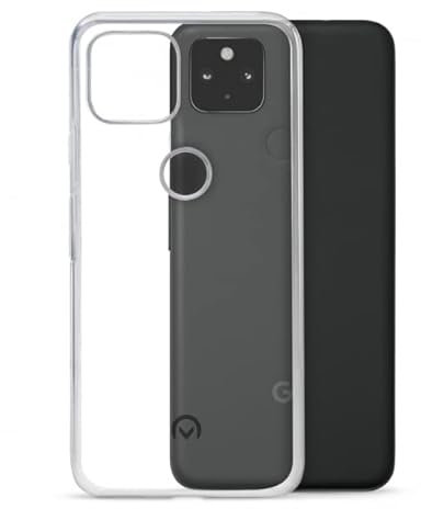 TPU Hülle kompatibel mit Google Pixel 4a 5G Transparent Clear Case Schutz Handy Tasche Silikon mit mungoo Displayputztuch