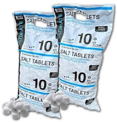 2 x Monarch Ultimate Water Softener Salt Tablets 10kg Easy to Carry Bag Food Grade A Salt