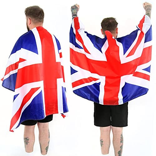 Union Jack Wearable Flag Cape - Pack of 2 - United Kingdom - British Flag, Sporting Events, Street Parties, Festivals and Celebrations VE DAY COMMONWEALTH