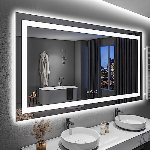 YEELAIT 60x36 LED Bathroom Mirror with Lights, Lighted Vanity Mirror