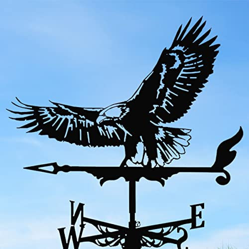 Wetterfahnen,Wetterhahn für Garten,Windrichtungsanzeige für Gartendekoration, Wetterfahne aus Metall für Dach, Outdoor, Windfahne Garten Hofdekoration (B)