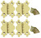 SUL Butterfly Hinges, Brass Plated Small Hinges for Cabinet, Jewellery Box, Brass Mini Hinges for Woods with Matched Screws for Home Furniture Cabinet Door Drawer Cupboard - 40mm (1.1/2 inch) (4pk)