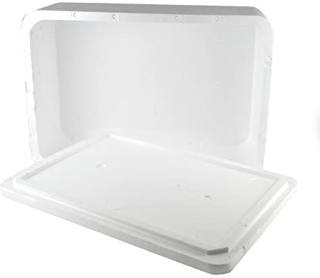DUE ESSE S.N.C. DI SABATINI ALDO & C. PZ 1 SCATOLA TERMICA GRANDE BIANCA RETTANGOLARE CM 53 X CM 40 ALTA CM 28 + COPERCHIO CASSA PER ASPORTO ALIMENTI MAXI LARGE