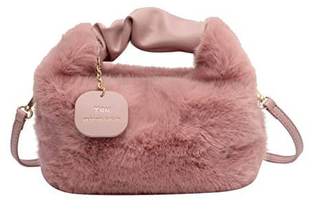 FAIRYSAN Fluffy Frauen Crossbody Bag Faux Fur Top-Handle Bag Fuzzy Handtaschen Geldbörse