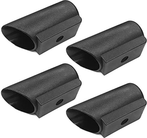 cyclingcolors 4x Gleiter kappen gleitkappen für stahlrohrtische rundrohre schutzkappen stuhlkappen kunststoff schwarz, 38mm