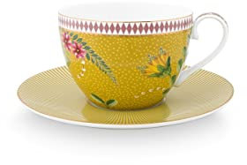 Pip Studio La Majorelle Tasse mit Untertasse gelb 0,28 l