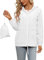 Tisfeer - Impermeabile da donna con cappuccio, leggero, antivento, pieghevole, bianco, S