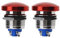 Be In Your Mind 2 Stück Roter Pilzkopf-Knopfschalter Wasserdichter DruckKnopfschalter Aluminiumlegierung Runder Startknopf Zubehör für Auto SUV LKW Wohnmobil Boot 22mm