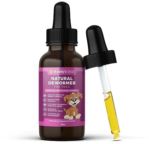 BUDDY'S BEST 50ml Natürliche Wurmkur Hund - Entwurmungsmittel für Hunde - Entwurmung Hund - Wurmkur für Hunde