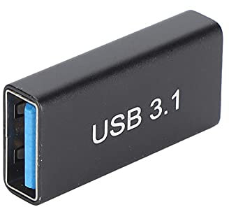 Adaptateur Femelle de Type C vers USB 3.1 A Femelle, Coupleur USB C en Alliage D'aluminium, Transmission 10 Gbit/s, Transfert ou Extension de Câble de Données USB 3.1, pour