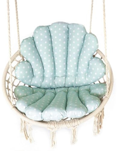 Love Gifts® Hängesessel ohne Gestell | Hängesessel Indoor mit Zwei Kissen optimal für den für Innenbereich wie Wohnzimmer & Kinderzimmer geeignet | Sterne