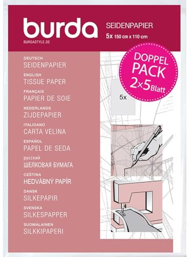 burdastyle Lot de 2 paquets de 5 feuilles de papier de soie