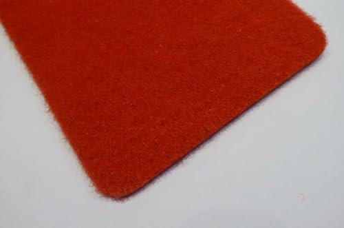 12,90 Euro/m² Teppich Meterware Autoteppich feiner dünner Velourstoff Vließ rot