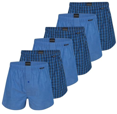 Schiesser - Web - Boxershorts - 6er Pack (10 Royal Blue)