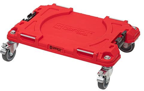 Qbrick System Pro Transport Platform Red Ultra HD Transportroller Rollbrett Transportbrett Aus Kunststoff 100 kg Tragkraft Rot 50,6 x 32,5 x 14 cm
