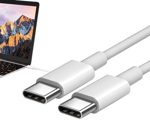Cable USB C a USB C, cable de carga rápida USB C | Cable de datos USB C de 3,28 pies Carga rápida 120 W | Interfaces dobles de tipo C de conexión rápida, salida 6A, carga portátil, tableta,