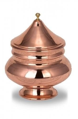 Handmade Copper Rumelia Sugar Bowl, Red Colour