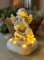 AURUM LED-beleuchtete Engel-Figur aus Kunstharz, Dekofigur Schutzengel Grabdeko Grabschmuck Grabengel Dekoengel